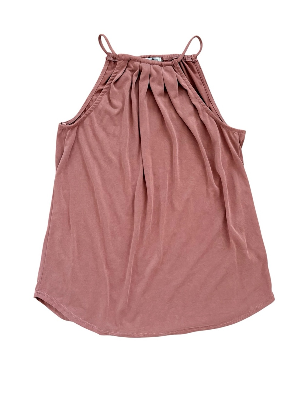 Green Envelope Los Angeles Trapeze Terra-Cotta Pleated Tank Top